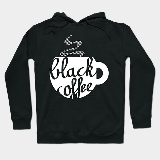 Black Coffee Mug Caligraphy Hoodie by Dreadful Scrawl 666